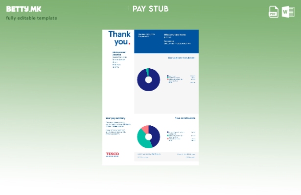Модерен стил Обединетото Кралство Tesco Stores шаблон за уплатница